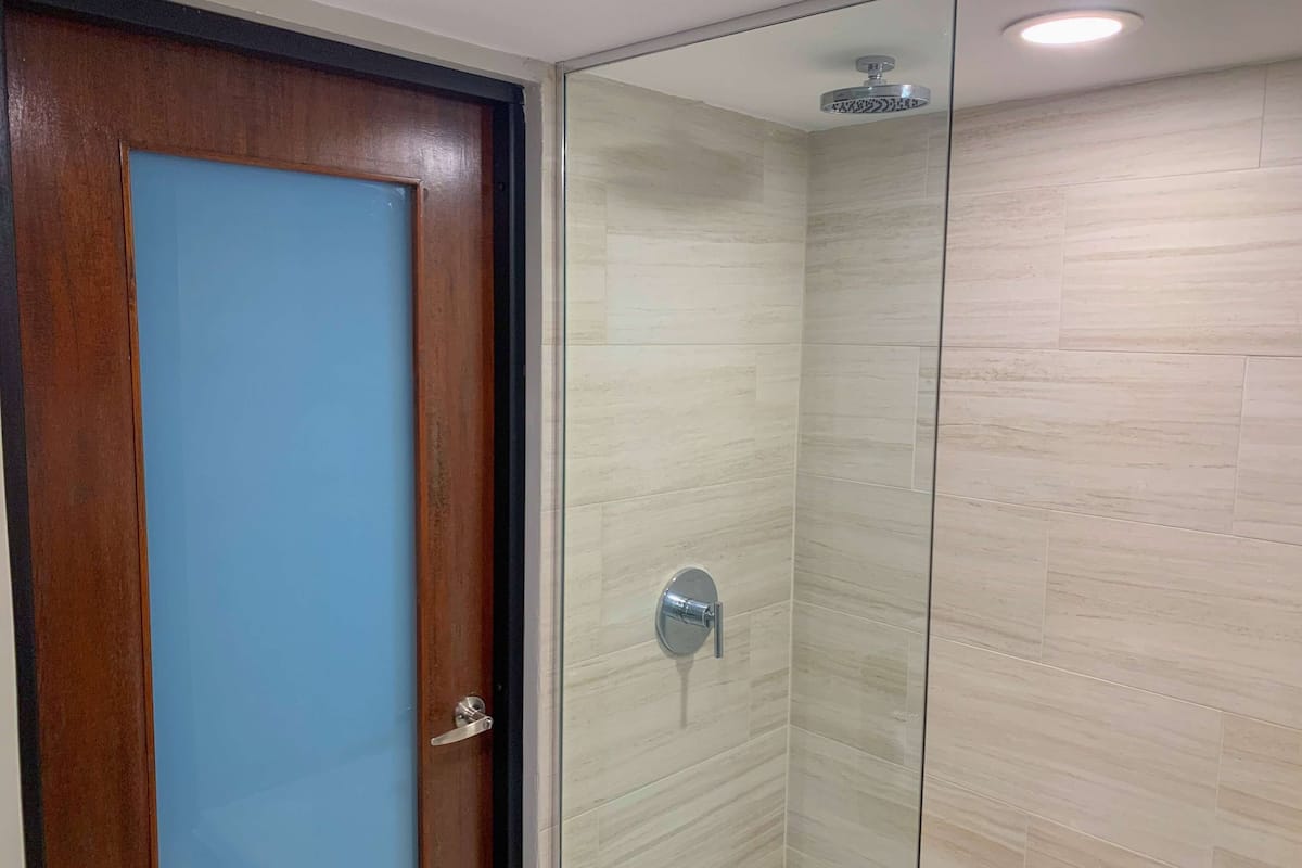 room, 1 queen bed, non smoking | bathroom | shower, free toiletries, hair dryer, towels