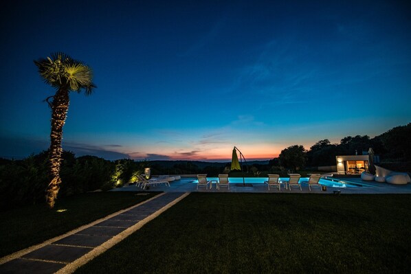 A heated pool