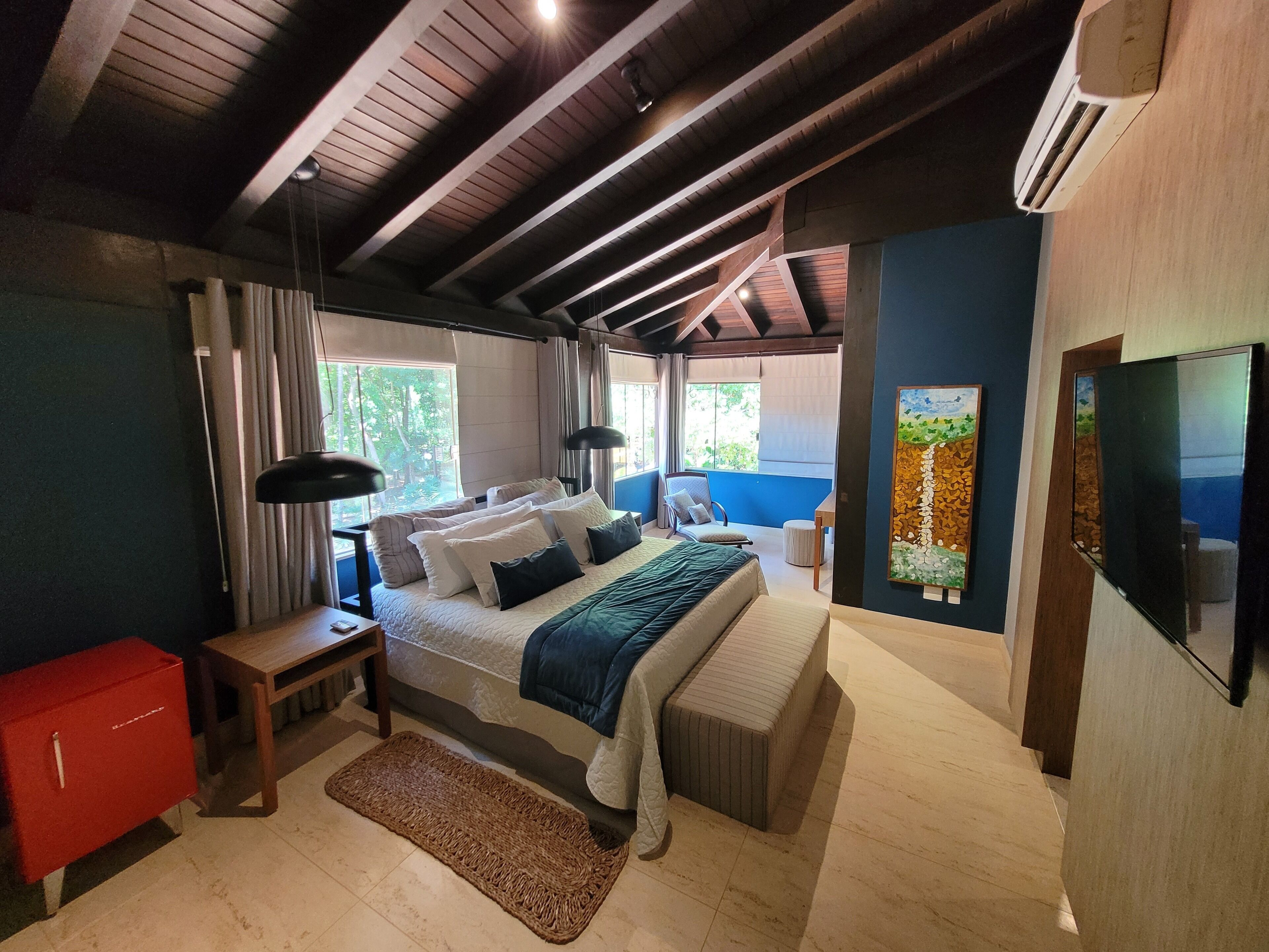 Luksus-suite - 1 soveværelse | Arbejdsområde til bærbare computere, gratis Wi-Fi