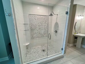 Ducha, cabezal de ducha tipo lluvia, artículos de tocador de diseñador