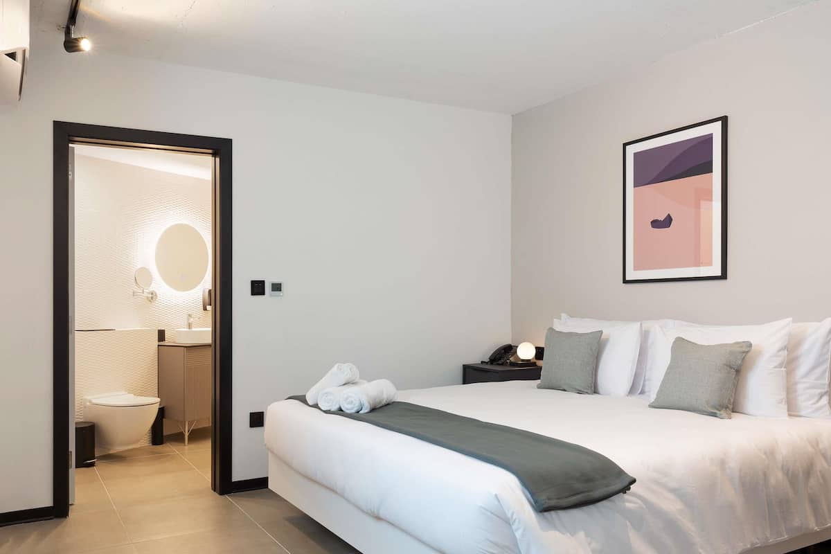 Apartamento, 1 quarto | 1 quarto, roupas de cama de algodão egípcio, roupas de cama premium