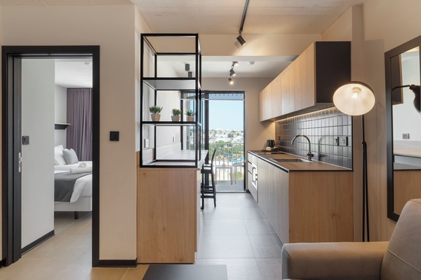 Superior Apartment, 1 Bedroom | Private kitchen | Mini-fridge, microwave, oven, stovetop