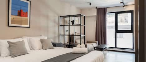 Studio, 1 Doppelbett | 1 Schlafzimmer, Bettwäsche aus ägyptischer Baumwolle