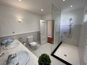 Ensemble douche/baignoire, sĂšche-cheveux, bidet, serviettes fournies