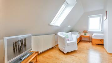 Fernseher, Kamin, DVD-Player