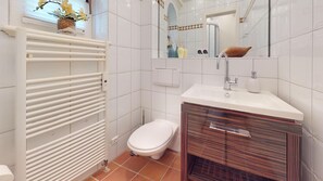 Hair dryer, towels