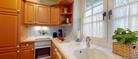 Fridge, oven, stovetop, dishwasher