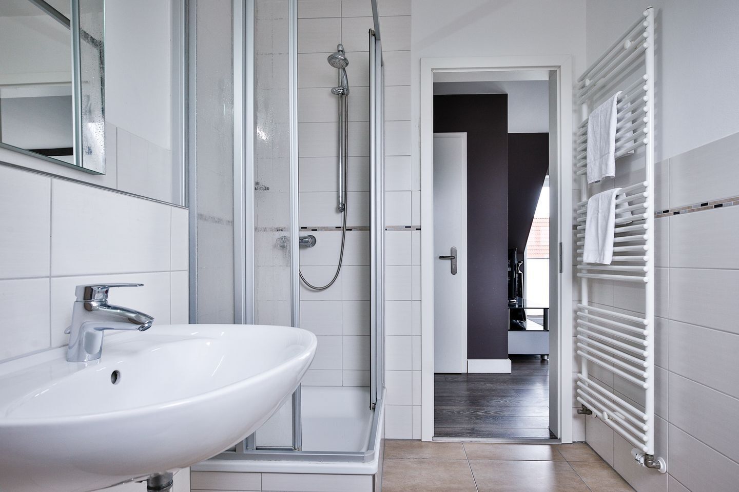 Een douche, een haardroger