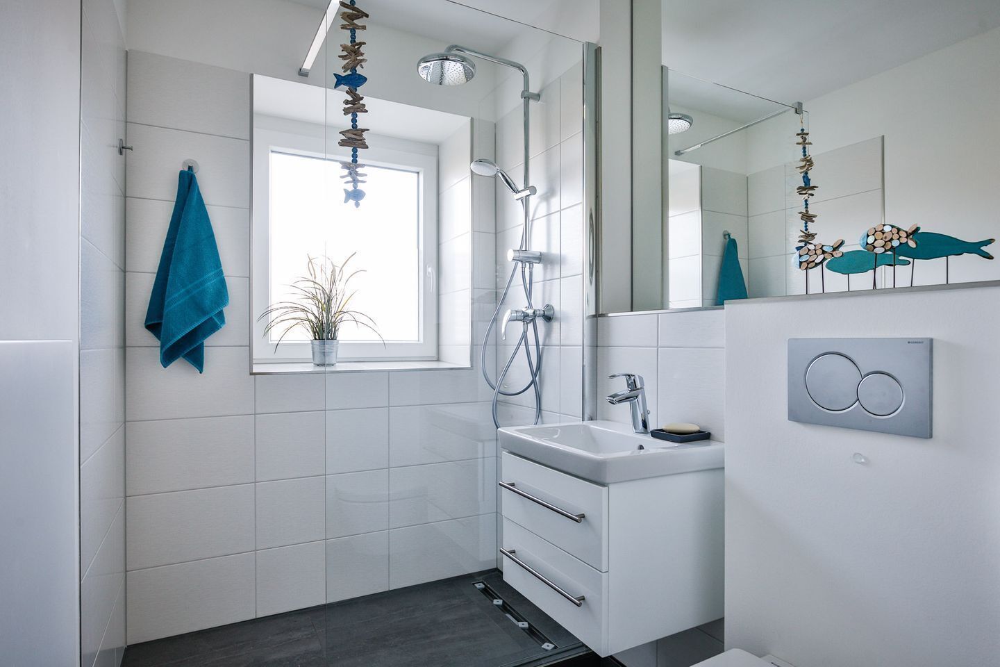 Shower, hair dryer