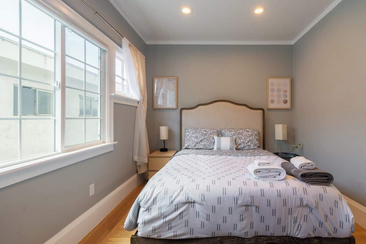 2 bedrooms, iron/ironing board, travel crib, WiFi