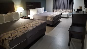 Desk, free WiFi, bed sheets