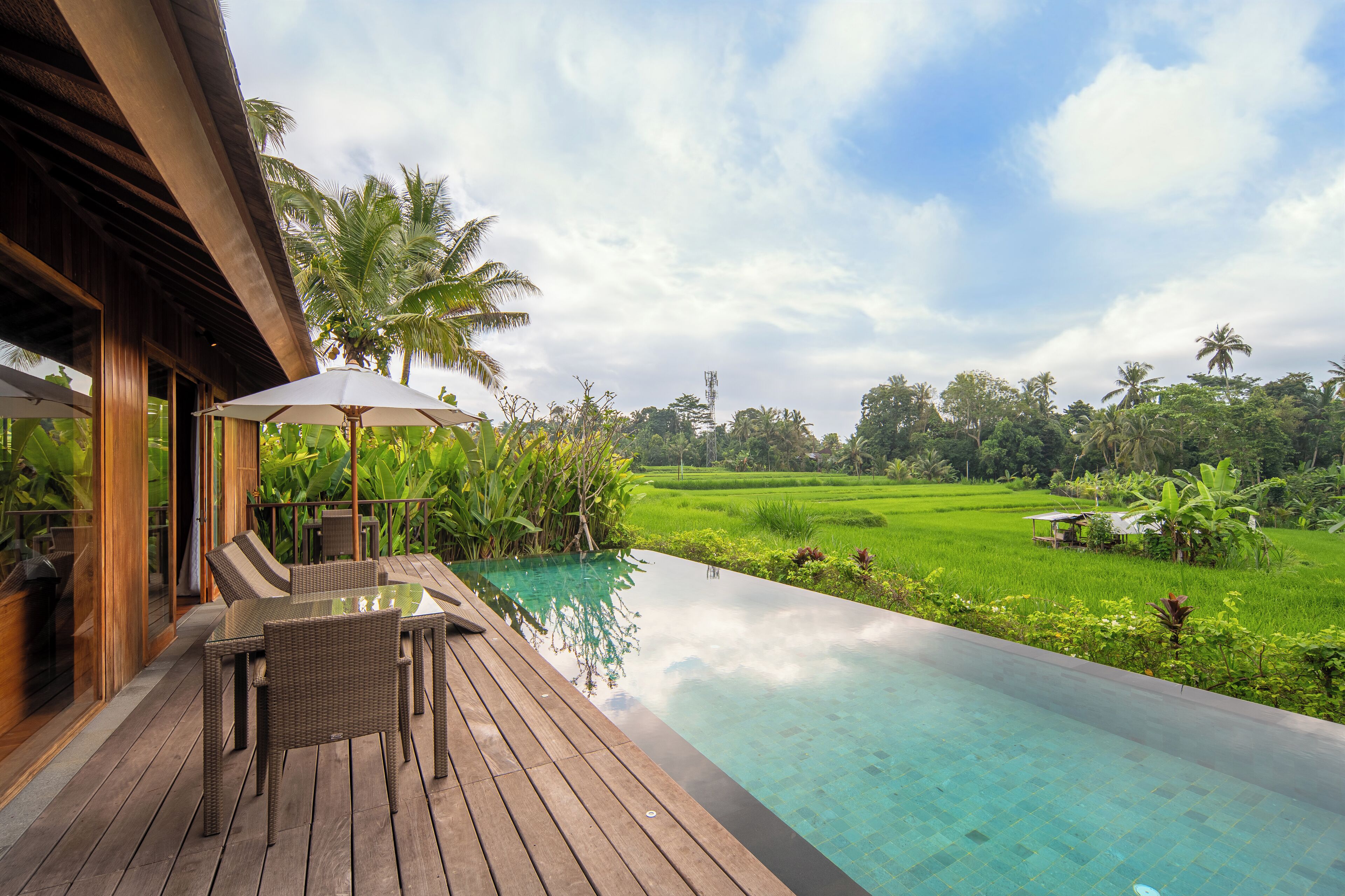 2 Bedroom Pool Villa with Rice Field View and Daily Scheduled Activities | Premium bedding, pillowtop beds, minibar, in-room safe