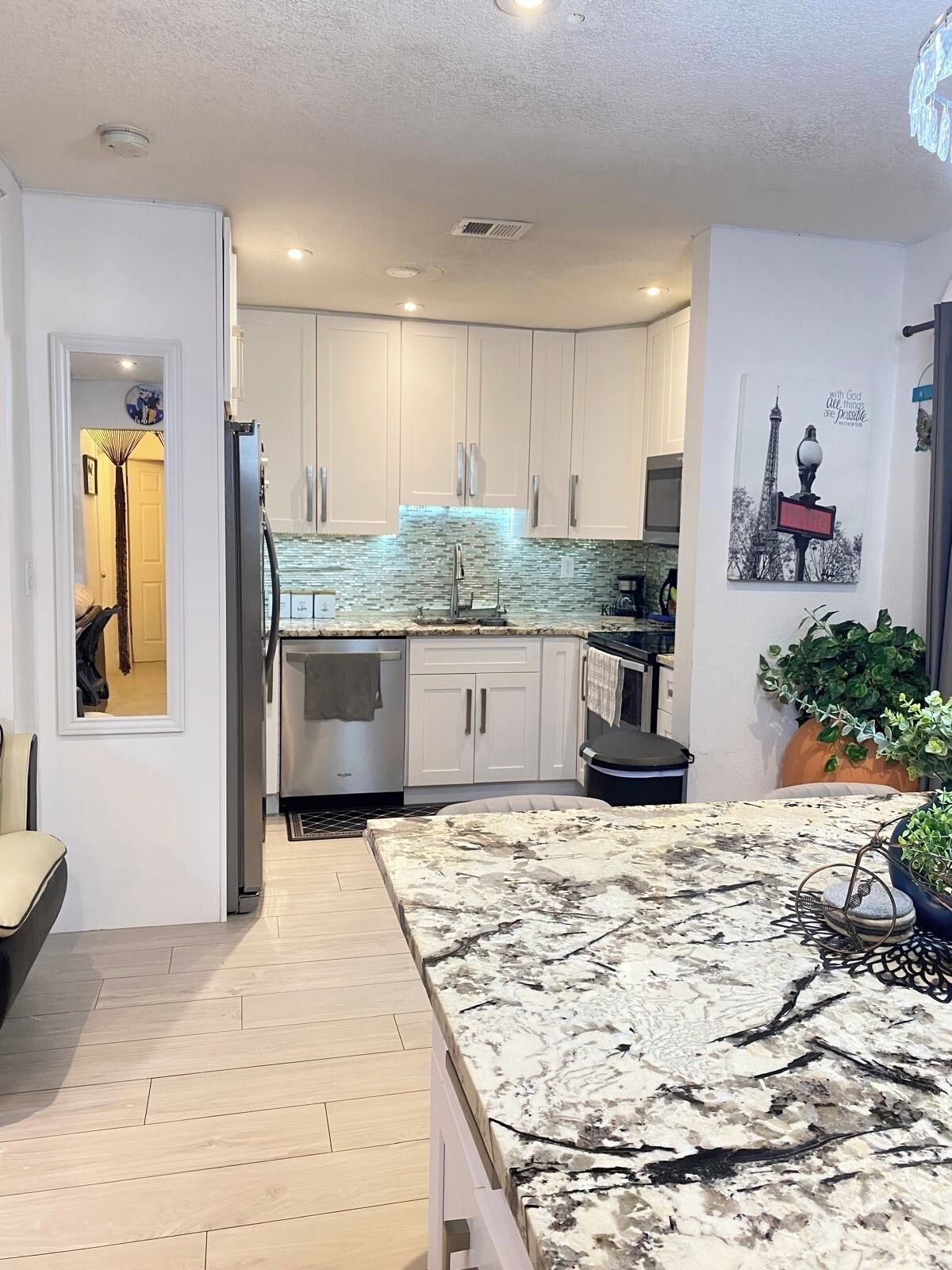 Microwave, oven, stovetop, dishwasher