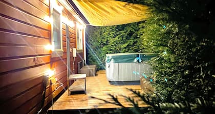 Incredible fenced in dog friendly cottage in downtown Brevard with hot tub!