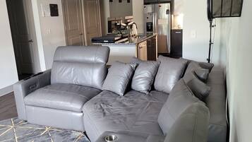 Smart TV, video games, foosball, books