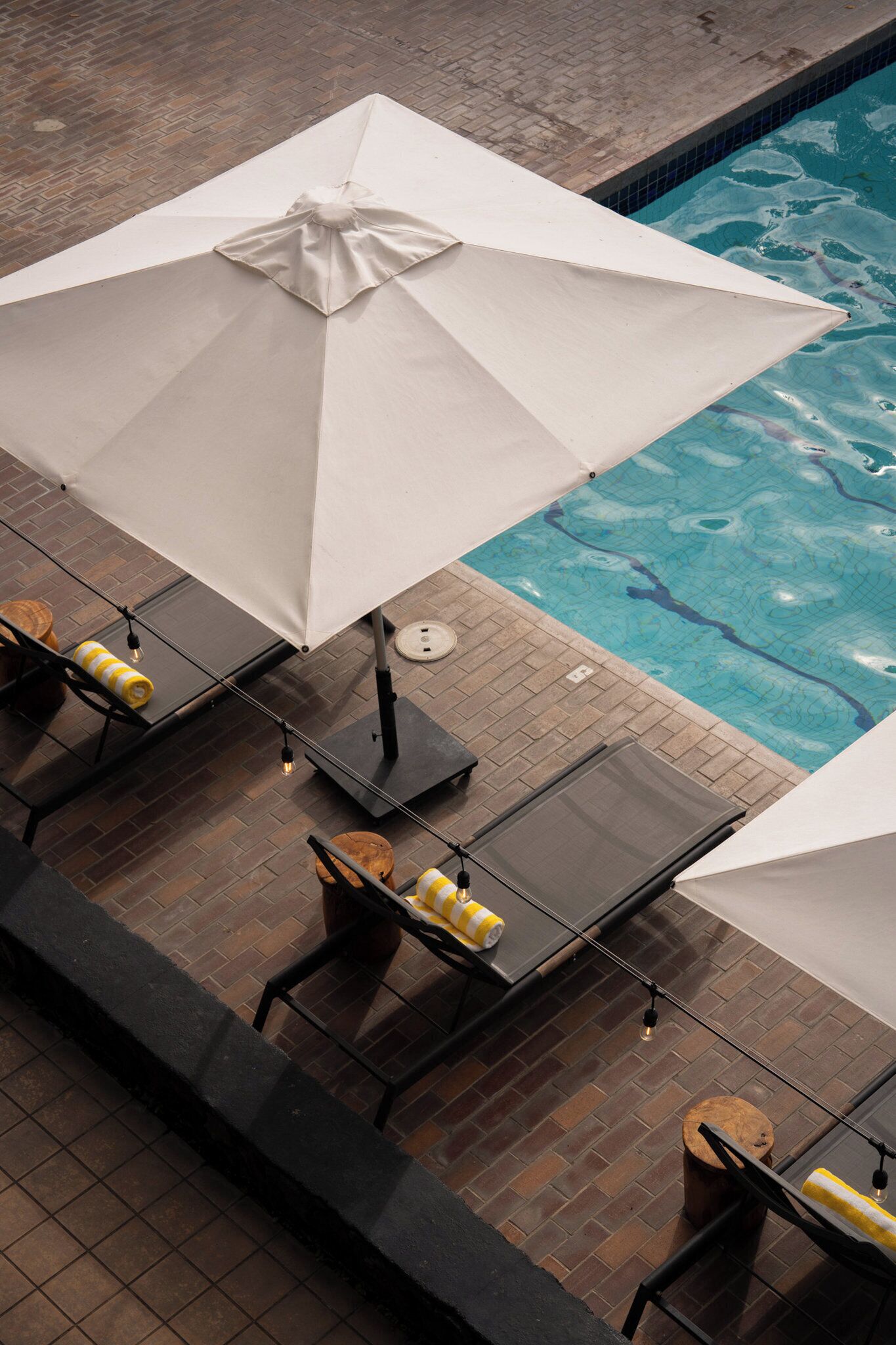 Outdoor pool, open 9:00 AM to 9:00 PM, pool umbrellas, sun loungers