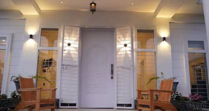 The villa is built in the middle of fruit farms, giving birds eye view of valley