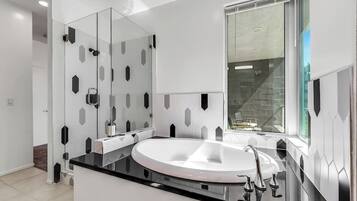 Shower, hair dryer