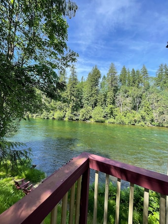 Property grounds. Campbell River 2 bedroom Fishing Lodge - River View