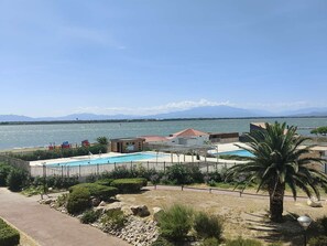 Pool - T2 Apartment with large terrace, parking, pets allowed, and pool (Le Barcarès)