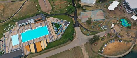 Indoor pool, seasonal outdoor pool
