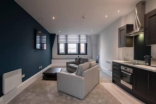 Apartment, 2 Bedrooms | Living area | 50-inch Smart TV with digital channels, TV