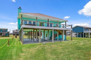 House, 3 Bedrooms | Property grounds - Coastal Chic Cabin 3 Bedroom Home by Redawning (Port Bolivar)