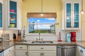 House, 3 Bedrooms | Private kitchen | Fridge, coffee/tea maker, toaster - Coastal Chic Cabin 3 Bedroom Home by Redawning (Port Bolivar)