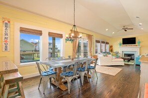 House, 3 Bedrooms | Dining - Coastal Chic Cabin 3 Bedroom Home by Redawning (Port Bolivar)