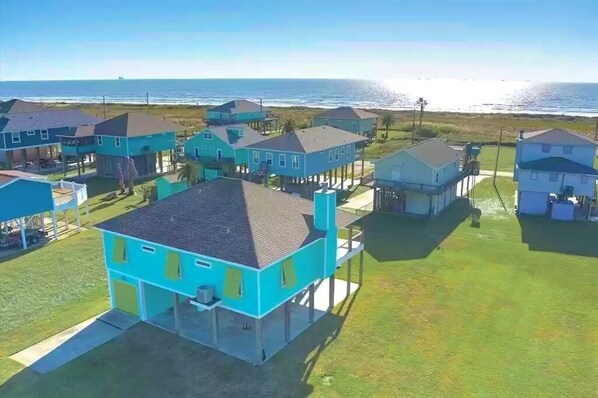 House, 3 Bedrooms | Exterior - Coastal Chic Cabin 3 Bedroom Home by Redawning (Port Bolivar)