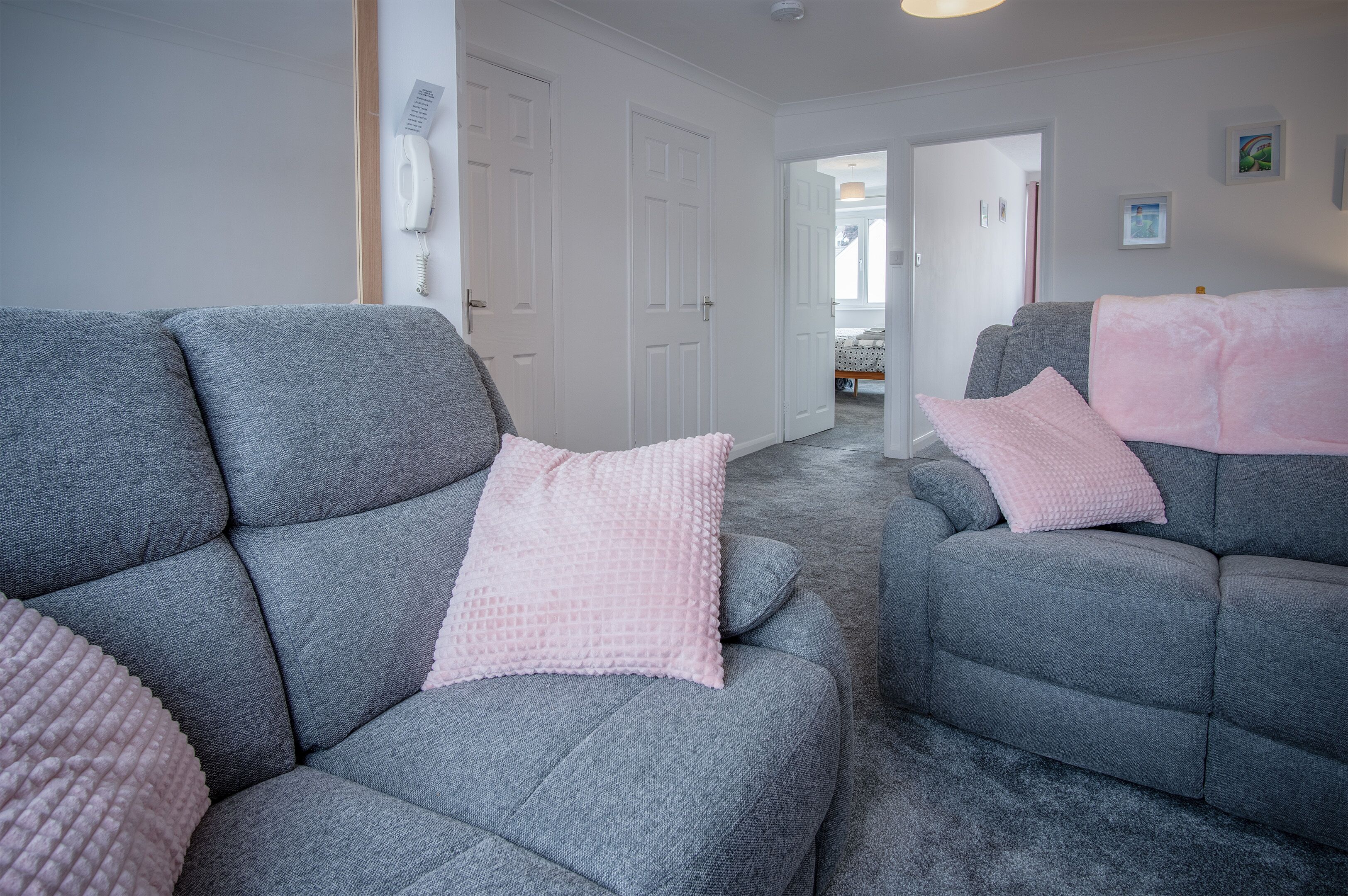 Apartment (2 Bedrooms) | Living area | 32-inch Smart TV with cable channels, TV