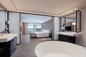 Shower, slippers, towels