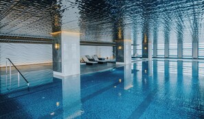 Indoor pool, lifeguards on site