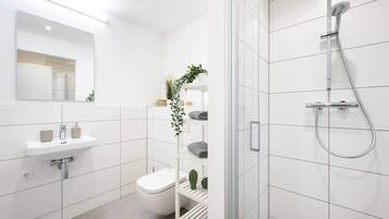 Ducha, secador de pelo, toallas