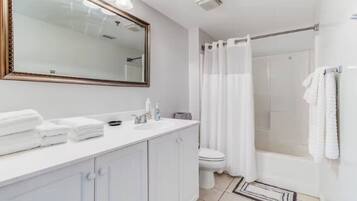 Hair dryer, towels