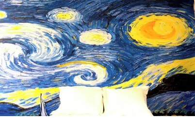 Zebras Dazzle B&B | Van Gogh twin-room