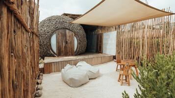 Panoramic Room, 1 King Bed, Sea Facing | In-room safe, bed sheets