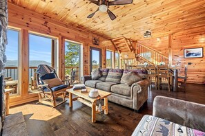 Smart TV, fireplace, video games, DVD player