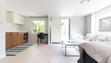 1 Schlafzimmer, Reisekinderbett, kostenloses WLAN, Bettwäsche