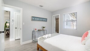 2 bedrooms, desk, iron/ironing board, travel cot