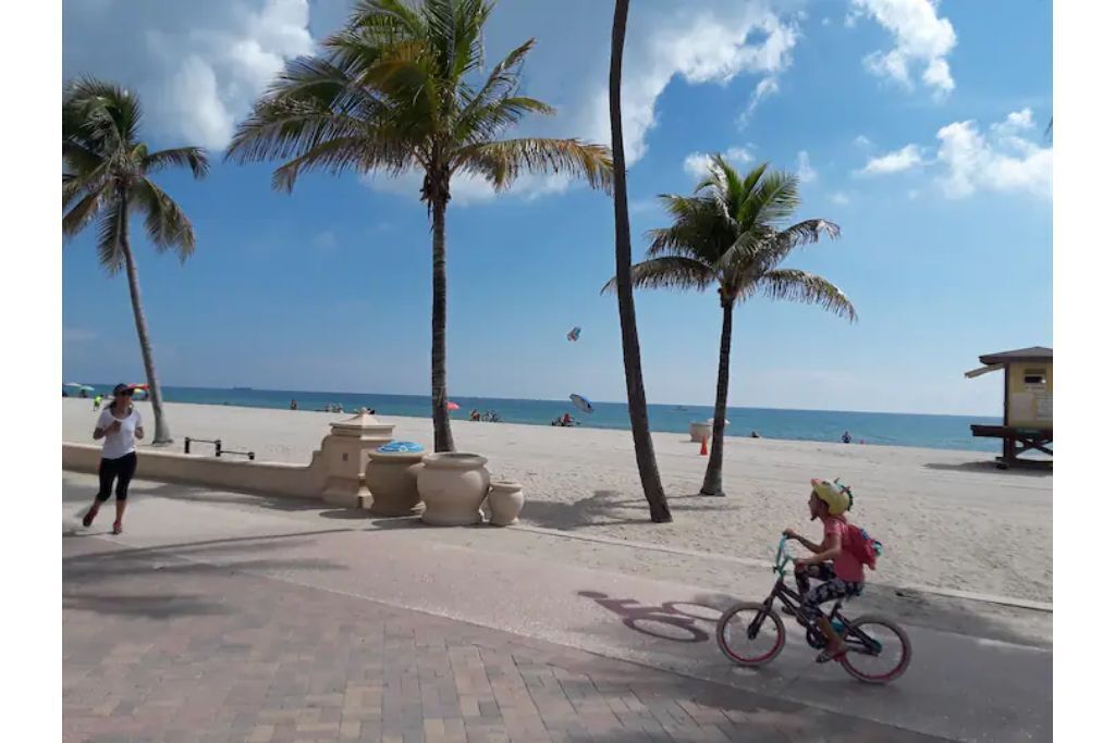 Beach and downtown Hollywood