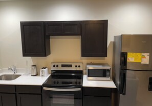 Fridge, microwave, oven, cookware/dishes/utensils - New apartment with spectacular view (Kingston)