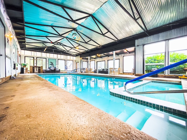 Indoor pool, a heated pool