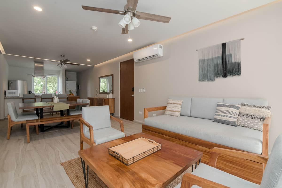 55-inch TV with satellite channels, Netflix, streaming services