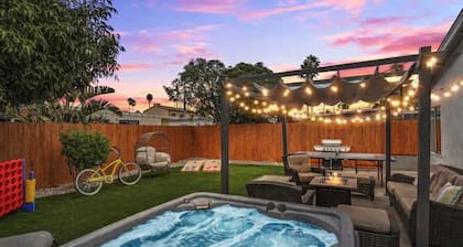 Calypso Breeze, Hot Tub, Fire Pit, Games, 2 King Bed, 1 Minute Walk to the Beach