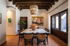 Luxury Villa | Living area | TV - Rooftop Jacuzzi! Country-style 4 Bedroom Cottage (San Miguel de Allende)