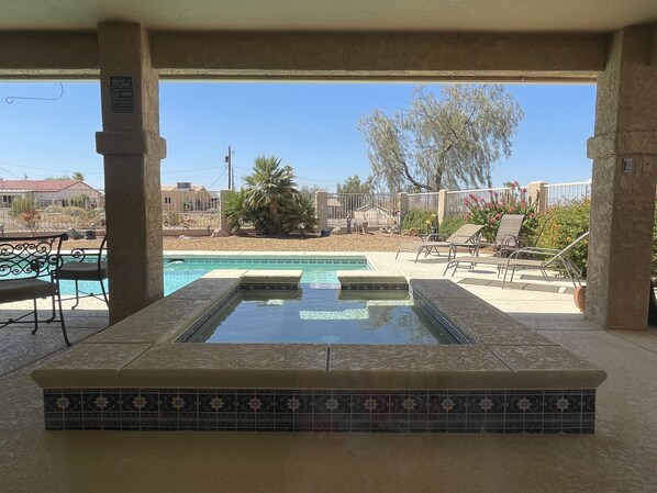 Outdoor pool, a heated pool