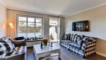 TV, DVD player, stereo