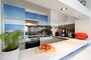 Fridge, oven, stovetop, dishwasher