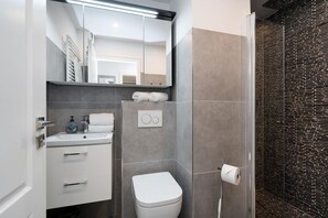 Douche, sèche-cheveux